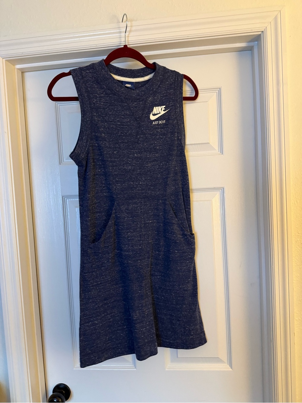 Nike Girls' Sleeveless Navy Heather Pocket Dress